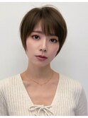 丸みショートボブ/レイヤーショートボブ/ハンサムショート