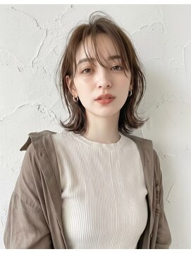 ケイバイミシェリー(kei by misherry) 大人透明感ラテブラウン/薄めバング2way前髪/骨格似合わせカット