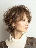 くびれショート白髪ぼかしカラー30代40代50代60代