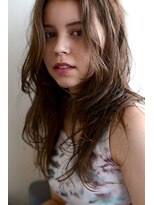 ミラバイグリーン(Mira by green)&nbsp;Clarity　beige　×　chiffon　curl　【ひし形シルエット】♯15