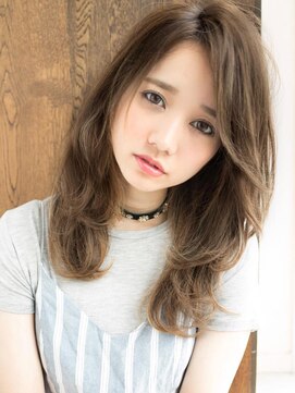 エル(LE) ６/８open！ひし形シルエットグレージュエアリーセミロング