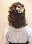 卒業式　袴　成人式　振袖　ハーフアップ　ルーズ　ヘアアレンジ