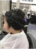 小学生ヘアセット！