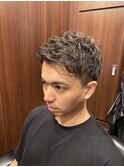 メンズツーブロックスタイル／ヒロ銀座／理容室/田町/三田