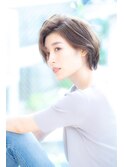 ハンサムショート×フォギーベージュ