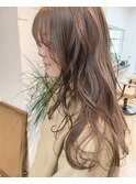【CRAFT】束感レイヤーロング/ハイライトミルクティーベージュ