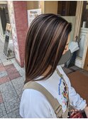 #バレイヤージュ#グラデーション#ベージュ#ミルクティー#新居浜