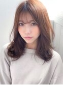 《Agu hair》シースルーバング色っぽふんわりセミディ