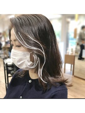 ラブクロムトーキョー オモテサンドウ(LOVECHROME OMOTESANDO) ショコラベージュメルティカラー☆くびれヘアカールベビーバング