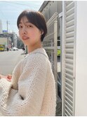 マッシュ丸みショートでフレンチカジュアル♪