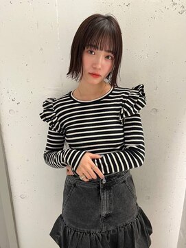 ガリカ 蔵前(Gallica) 【竹之内蔵人】大人ぷつっとボブ/切りっぱなしボブ/小顔ライン