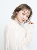 黒髪/グレーベージュ/レイヤーロング/前髪パーマ[新宿駅]