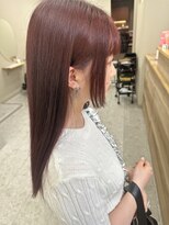 シカ 神戸三宮元町店(Cica)&nbsp;神戸　三ノ宮　元町　ワインレッド　ブリーチなしダブルカラー