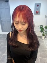 ペレ 栄店(PELE)&nbsp;前髪/アンブレラカラー/こなれミディ/イメチェン/ウェーブパーマ