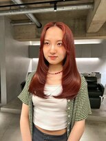 リール(rire)&nbsp;rireイメチェン前髪アンブレラカラーこなれミディウェーブパーマ