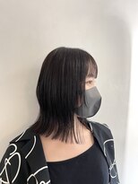 小森谷,黒髪,ボブルフ,ネビージュ,小顔,ワンレンj47