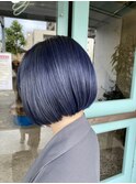 ブルーグレーミニボブ
