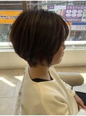 前髪あり耳掛け丸みくびれショートボブ20代30代40代50代