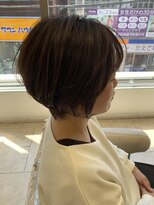 アッシュ 仙川店(Ash)&nbsp;前髪あり耳掛け丸みくびれショートボブ20代30代40代50代