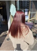 チェリーレッド暖色カラーボルドーワインレッド春カラー