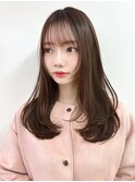 小顔似合わせ顔まわりカットシースルーバング前髪レイヤーカット