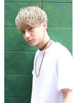 メンズ ソース 梅田(MEN'S SOURCE) ホワイトブロンド×マッシュ/メンズ