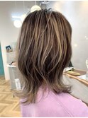 20代~50代☆くびれウルフヘアカット細めハイライトブリーチ