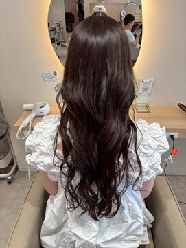 ルーチェココ ブラン(Lu'ce coco blanc) 【エレガント】ツヤウェーブロングアプリコットオレンジ