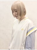 ブリーチカラー/ハイトーンカラー／ミルクティーベージュ／20代