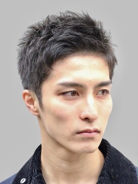 ハレ ヘアサロン(Hale hair salon) Haleブルーブラックニュアンスパーマスパイキーショートバーバー