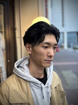 レオヘアワークス(LEO HAIR WORKS) ラフカール　パーマメンズ　バーバー　新潟床屋　ニュアンス