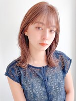 リヤン 表参道(lyann)&nbsp;デジタルパーマ薄めバングミディアムレイヤーカットうる艶髪