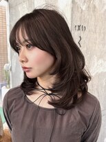 ロビー 表参道(ROBBY)&nbsp;大人レイヤーカット/ミディアムロングヘア/小顔前髪顔周りカット