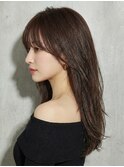 大人ロングレイヤー20代30代40代◎前髪ありレイヤーカット高崎