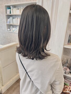 キャアリー(Caary) 福山美容室caaryケアパーマくびれ外ハネミディアム髪質改善40代