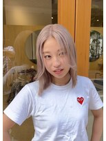 スタン 渋谷(Stam)&nbsp;ミルクティーホワイトベージュレイヤーケアブリーチハイトーン
