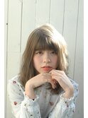 ハイトーングレージュ☆無造作セミディ
