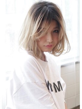 アグ ヘアー ウェイン 山形若宮店(Agu hair wain) 《Agu hair》小顔かわいいひし形ワンカールボブ