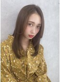 顔まわりレイヤーナチュラルストレート◎サラツヤロング