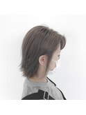 レイヤーボブ×グレージュ