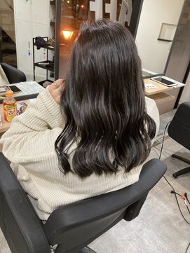 ラフ 難波店(LAFF) #黒髪#ボブルフ#ネビージュ#小顔#ワンレン