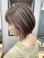 リベストバイジェービー 稲毛(li best. byjb)&nbsp;大人可愛いショートと紫ベージュイヤリングカラー[稲毛/稲毛駅］