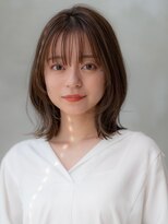 エースハバナ 渋谷(1 HAVANA)&nbsp;20代30代大人可愛いミディアムレイヤー外ハネボブ/前髪
