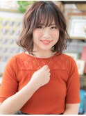 ★フレンチカジュアル小顔ゆるふわボブパーマ20代30代40代★9