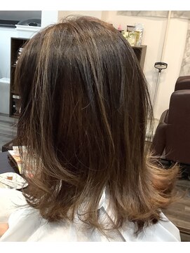 スイート(Sweet) ソフトウルフボブ／スジ感ハイライト