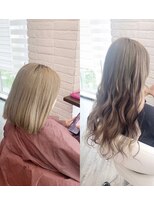クラン ヘアーアンドスタジオ(CLAN hair & studio)&nbsp;ハイトーンエクステブリーチインナーミルクティーベージュ