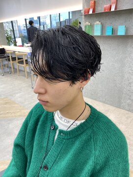 フィフス 栄(fifth) ツイストスパイラルパーマセンターパートツーブロックメンズ栄