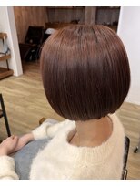 ルーフ ヘア アンド リラクション(RooF Hair and Relaxation)&nbsp;オレンジブラウン×ミニbob