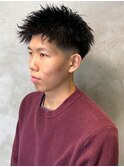 ツイストパーマ　刈り上げ　フェードカット　ショートパーマ