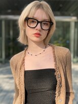 ユーフォリア 渋谷グランデ(Euphoria SHIBUYA GRANDE)&nbsp;ホワイトブロンドベージュ 透明感カラー 顔周りカット 美髪 艶髪